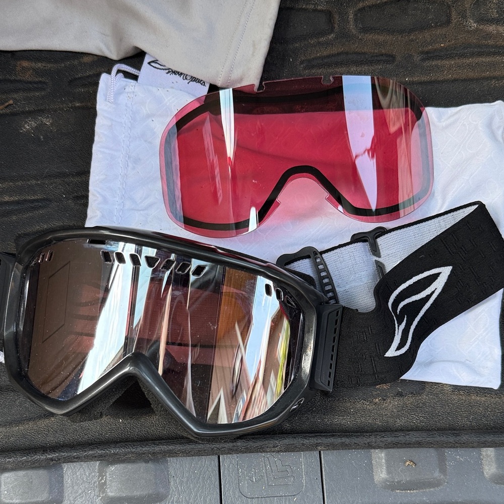 Bolle Black Goggles with Red and Black Lenses